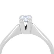 Anello - 18 carati Oro bianco - 0.20ct. tw. Diamante (Naturale)