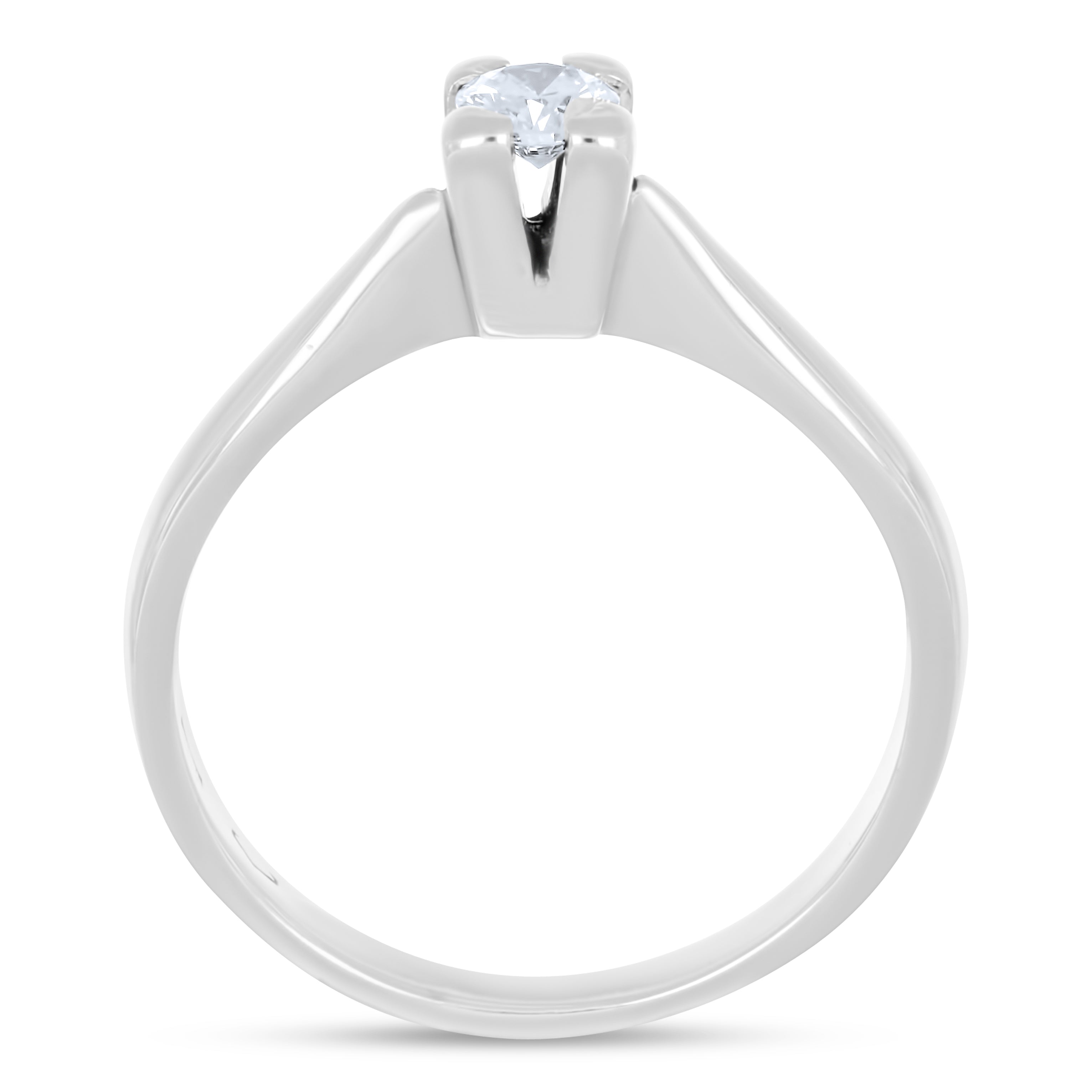 Anello - 18 carati Oro bianco - 0.20ct. tw. Diamante (Naturale)