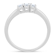 Anello - 18 carati Oro bianco - 0.24ct. tw. Diamante (Naturale)