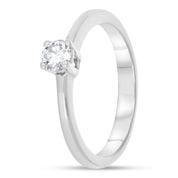 Anello - 18 carati Oro bianco - 0.25ct. tw. Diamante (Naturale)