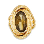 Anello - 18 carati Oro giallo - 4.25ct. tw. Topazio