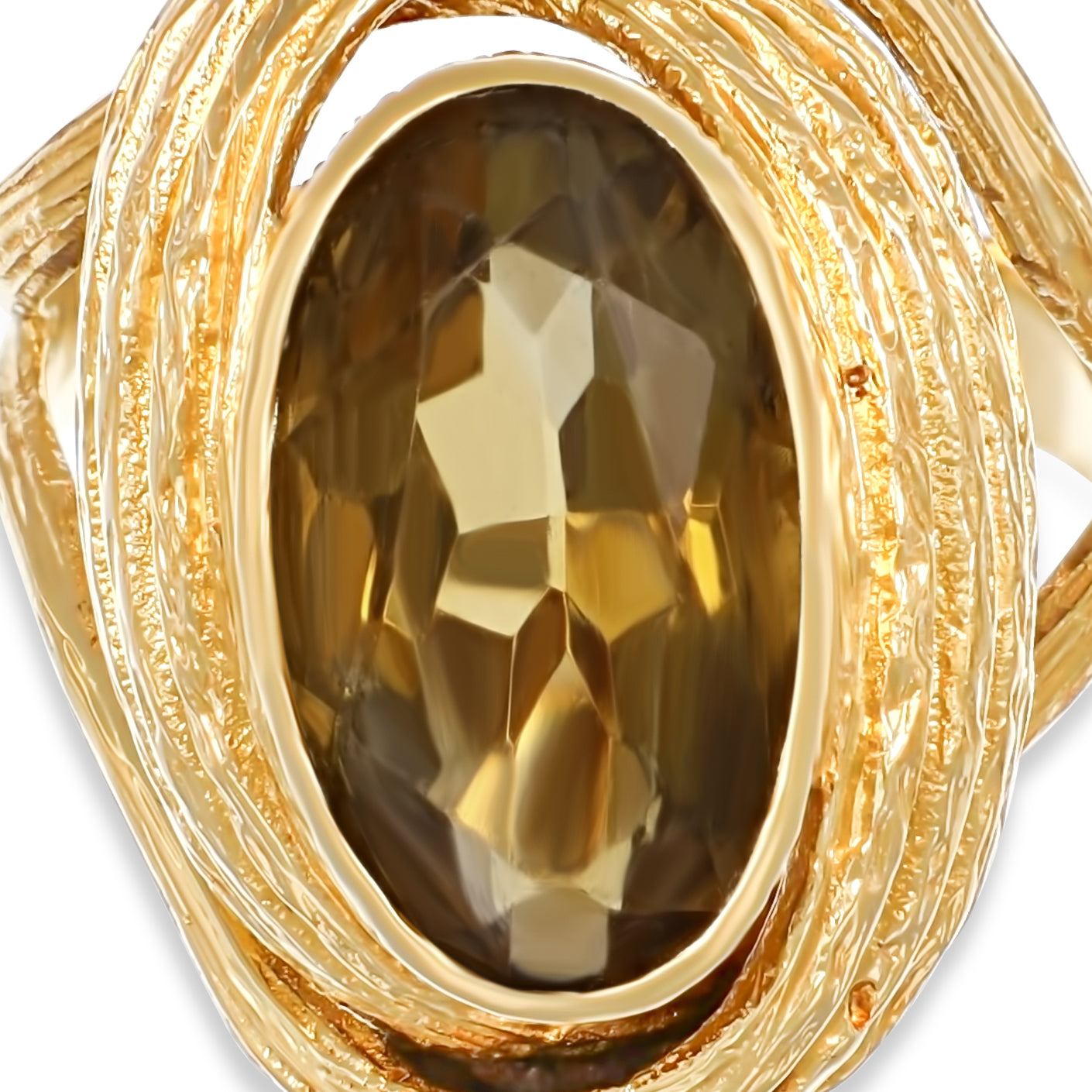 Anello - 18 carati Oro giallo - 4.25ct. tw. Topazio