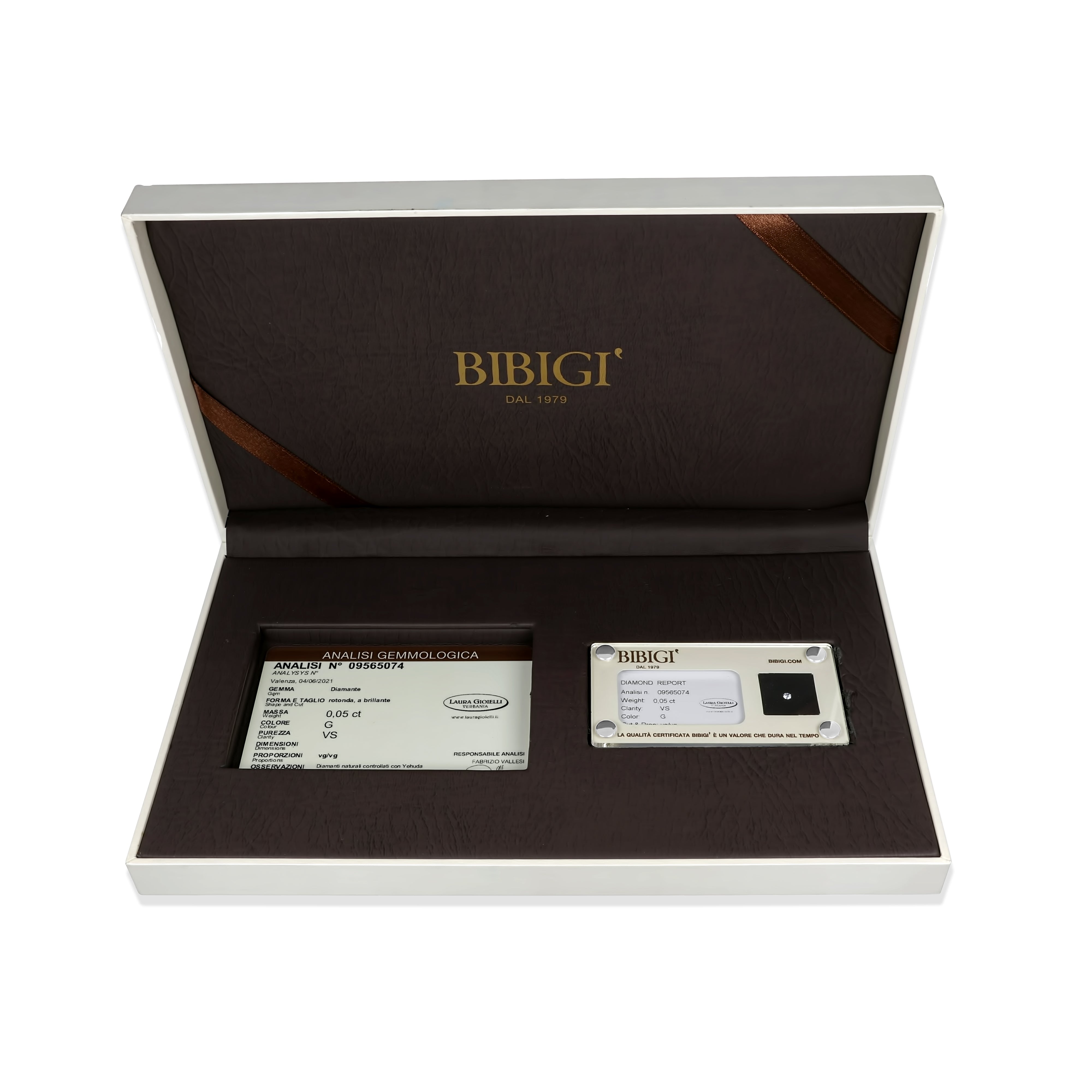 1 pcs Diamante (Naturale) - 0.05 ct - Rotondo - G - VS1 - Nessuna perizia di laboratorio