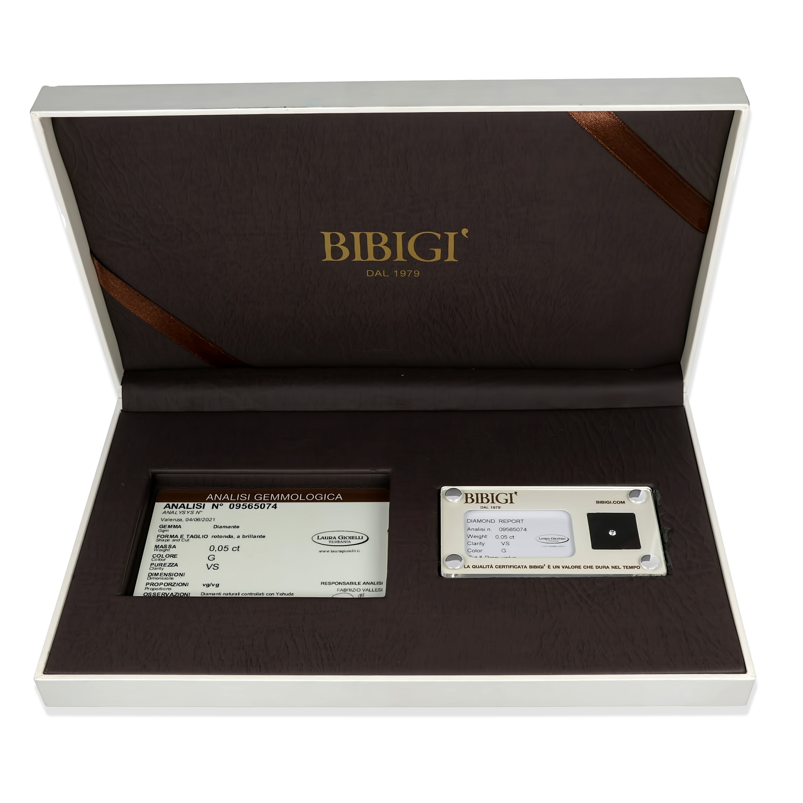 1 pcs Diamante (Naturale) - 0.05 ct - Rotondo - G - VS1 - Nessuna perizia di laboratorio