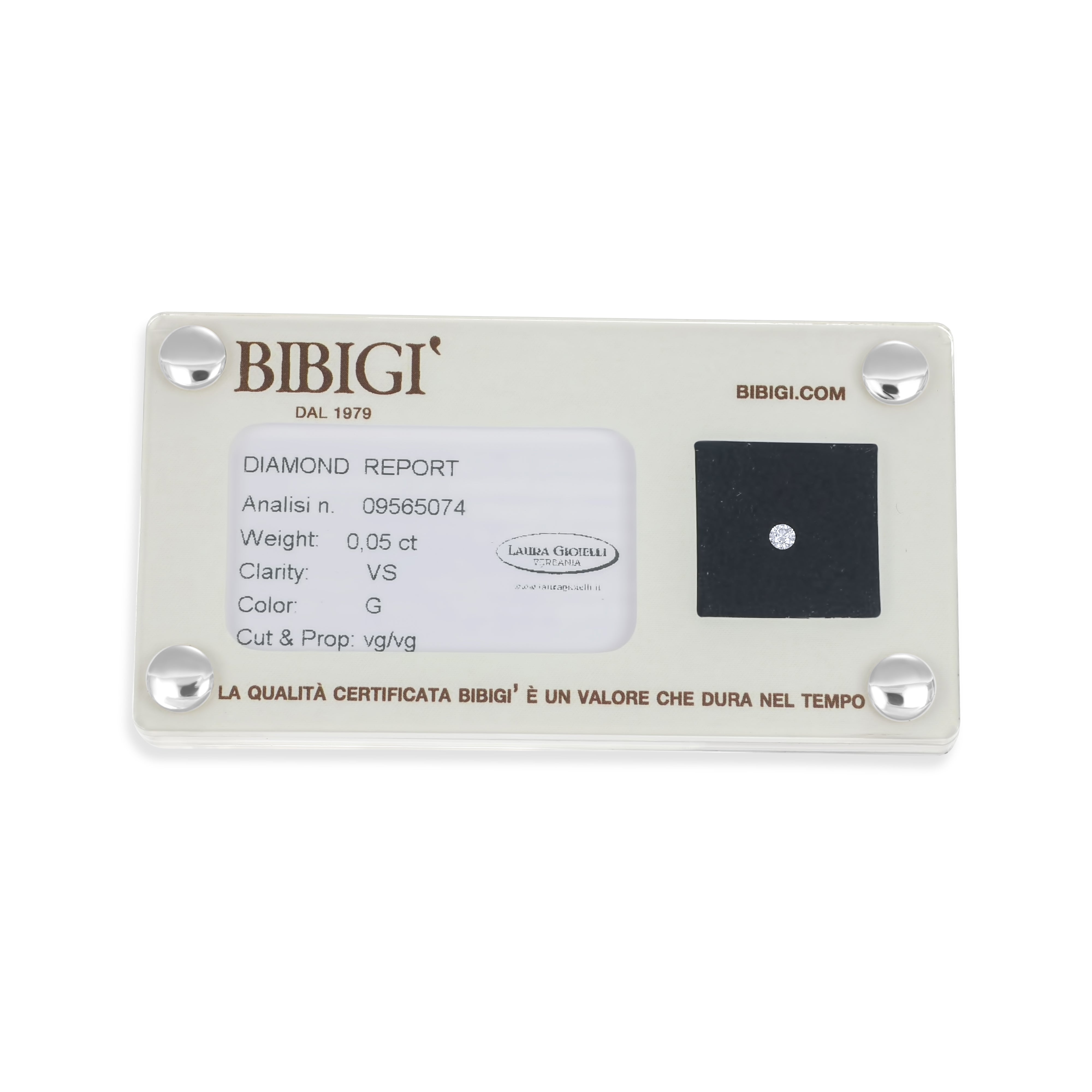 1 pcs Diamante (Naturale) - 0.05 ct - Rotondo - G - VS1 - Nessuna perizia di laboratorio