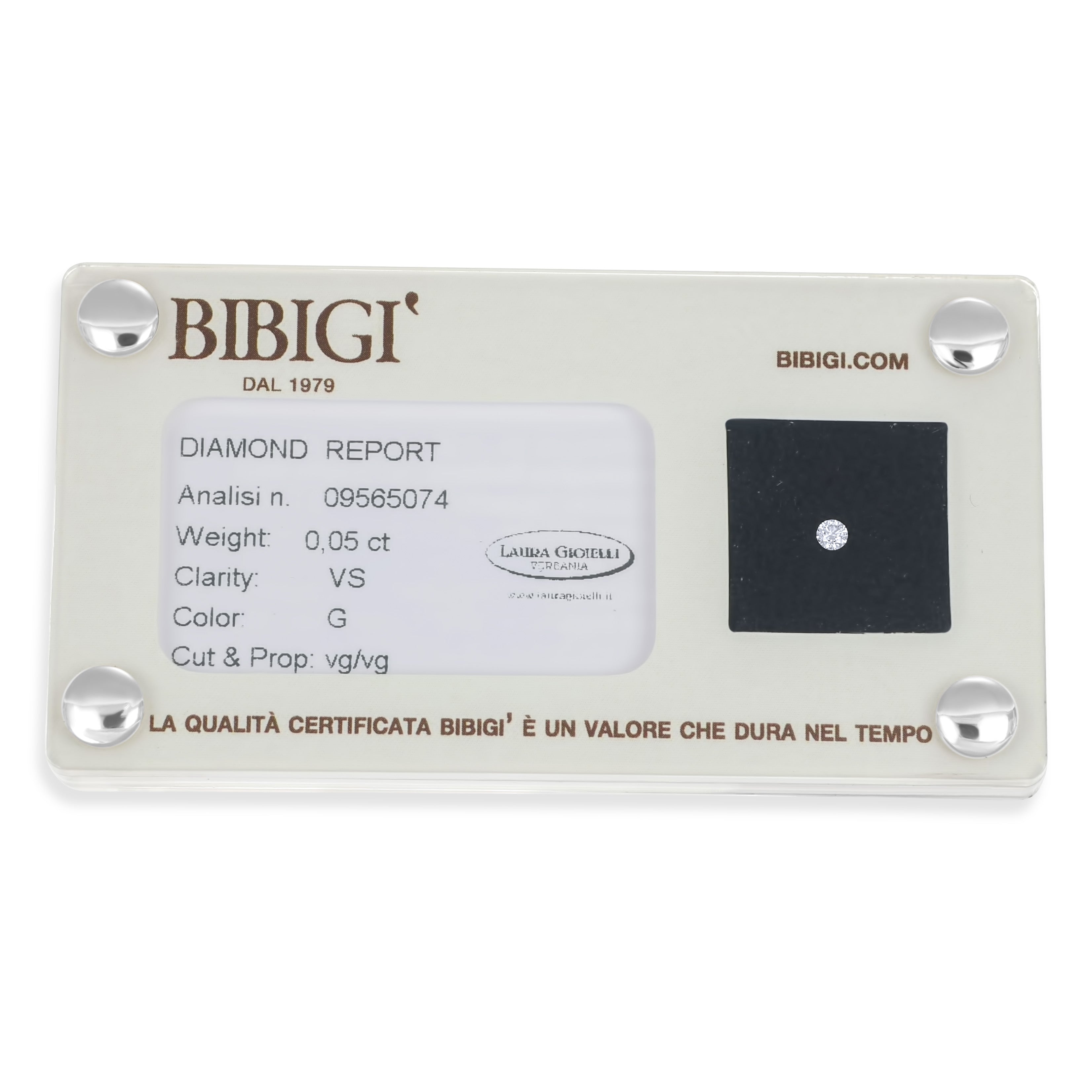 1 pcs Diamante (Naturale) - 0.05 ct - Rotondo - G - VS1 - Nessuna perizia di laboratorio