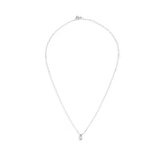 Collana con ciondolo - 18 carati Oro bianco - 0.13ct. tw. Diamante (Naturale)