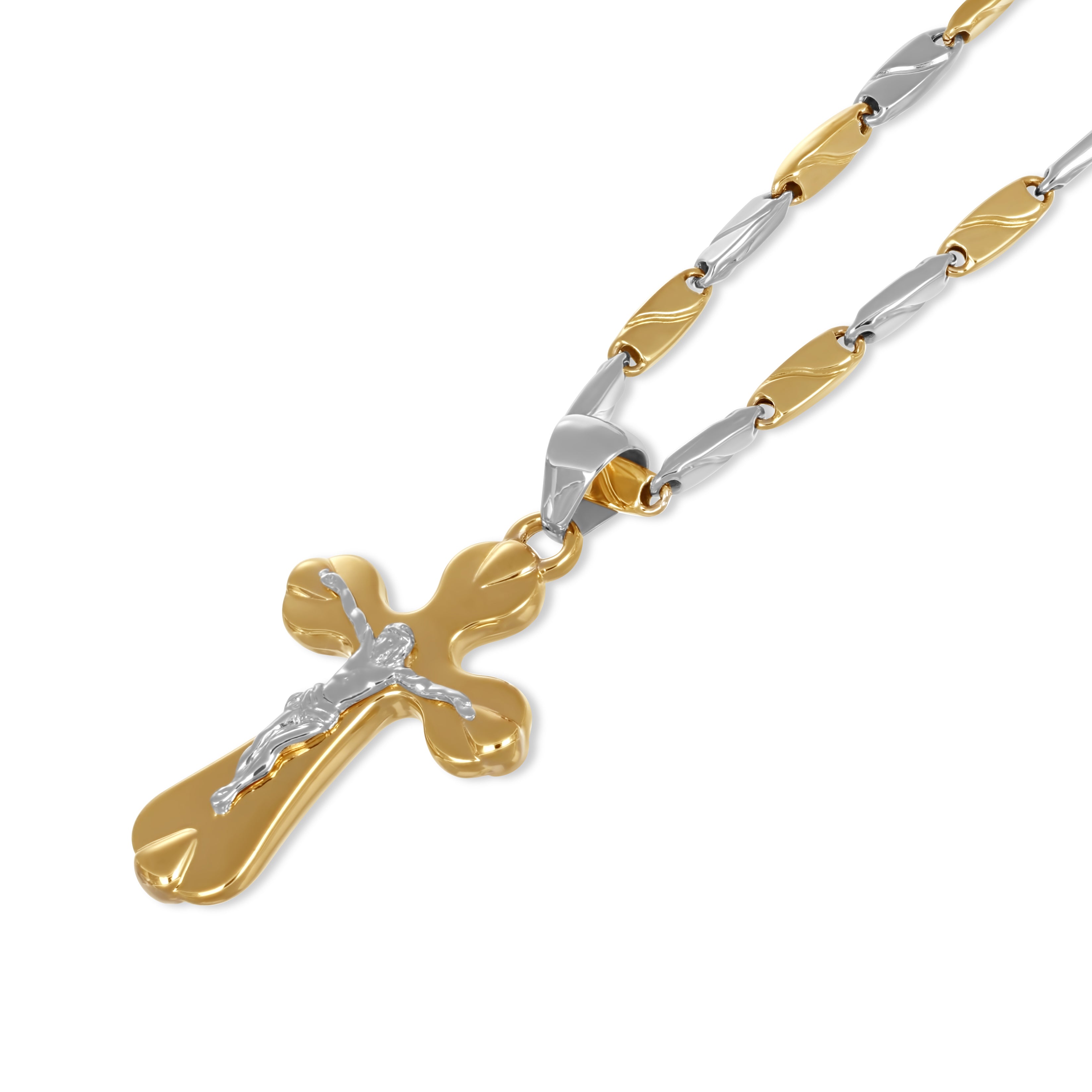 Collana con Ciondolo in Oro Giallo , Oro Bianco 18 carati