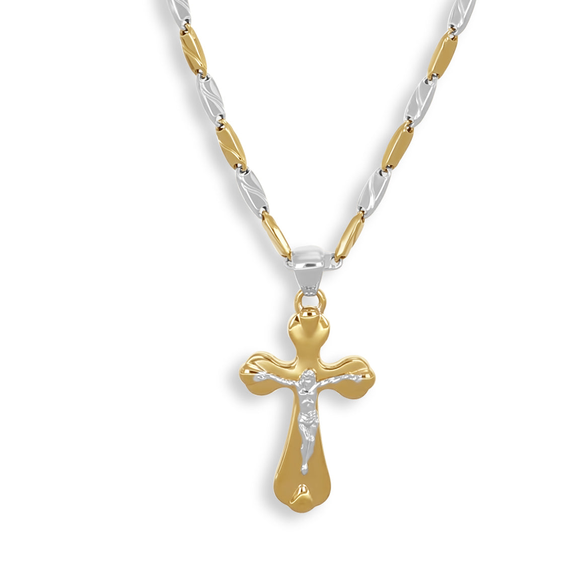 Collana con Ciondolo in Oro Giallo , Oro Bianco 18 carati