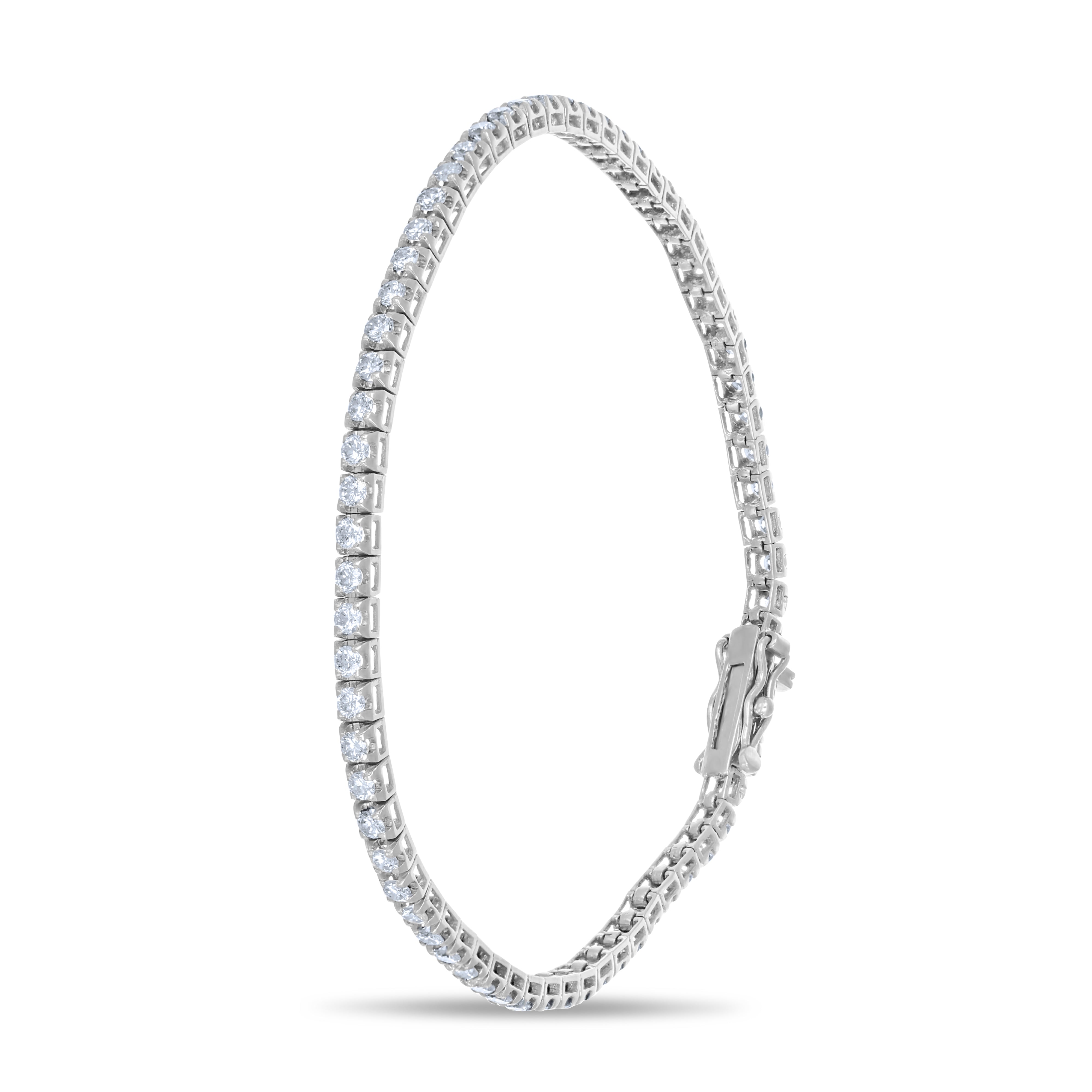 Bracciale - 18 carati Oro bianco - 2.50ct. tw. Diamante (Naturale)