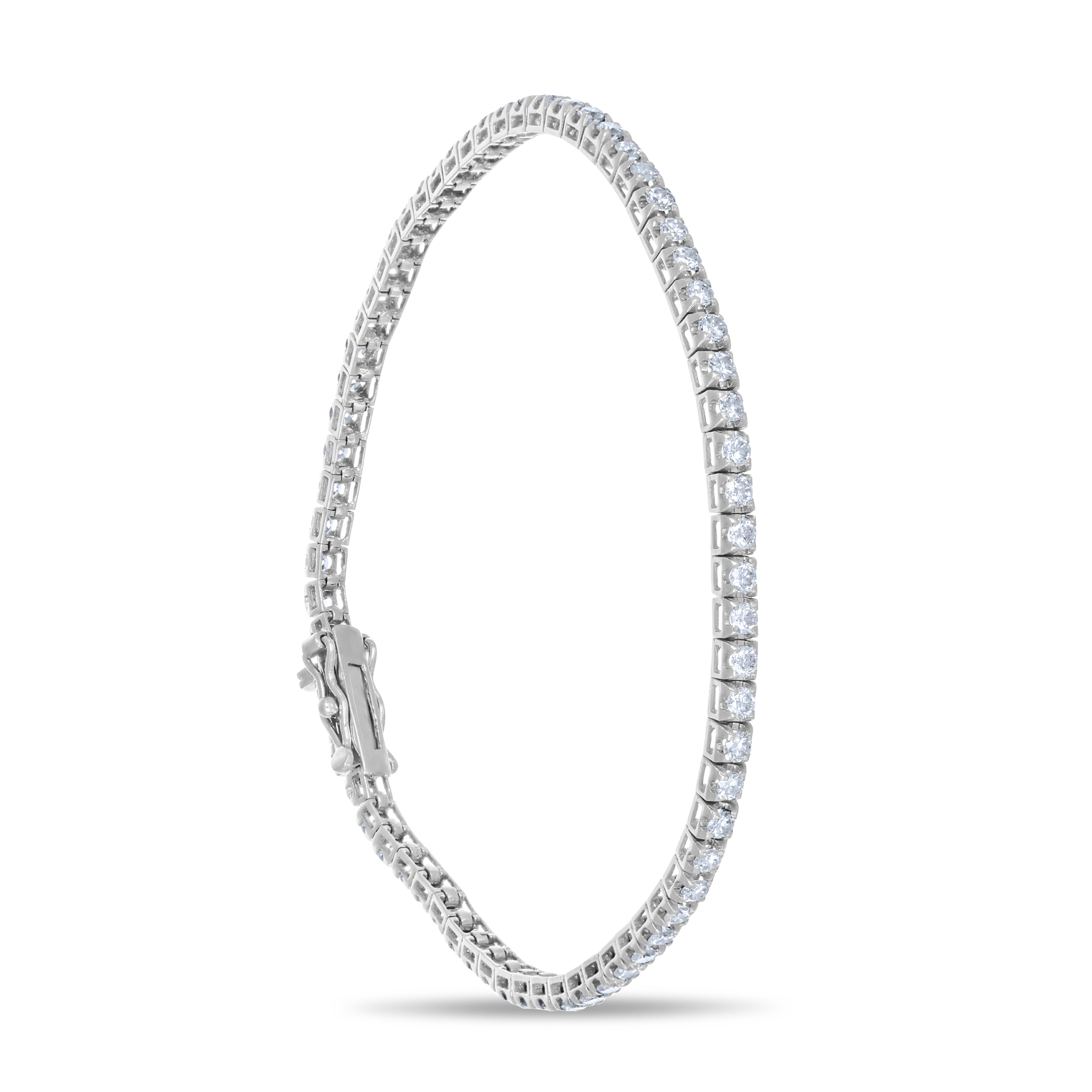 Bracciale - 18 carati Oro bianco - 2.50ct. tw. Diamante (Naturale)