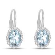 Orecchini - 18 carati Oro bianco - 2.33ct. tw. Acquamarina - Diamante