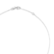 Collana con ciondolo - 18 carati Oro bianco - 0.92ct. tw. Acquamarina - Diamante