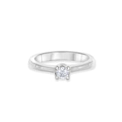 Anello - 18 carati Oro bianco - 0.16ct. tw. Diamante (Naturale)