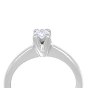 Anello - 18 carati Oro bianco - 0.16ct. tw. Diamante (Naturale)