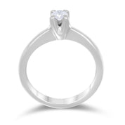 Anello - 18 carati Oro bianco - 0.16ct. tw. Diamante (Naturale)