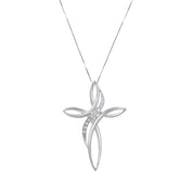 Collana con ciondolo - 18 carati Oro bianco - 0.10ct. tw. Diamante (Naturale)