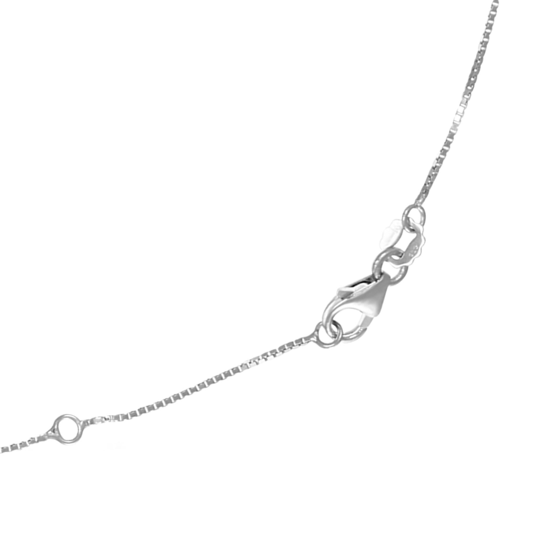 Collana con ciondolo - 18 carati Oro bianco - 0.75ct. tw. Acquamarina - Diamante