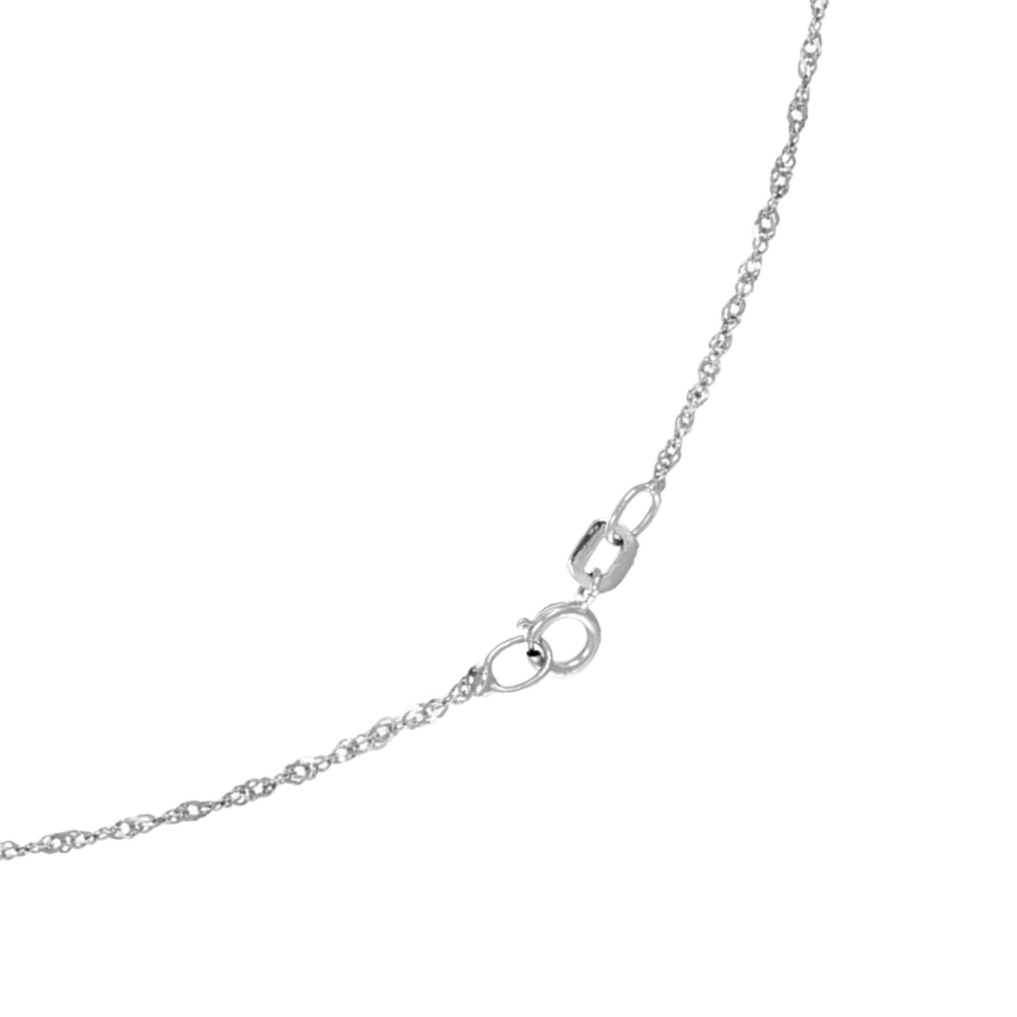 Collana con ciondolo - 18 carati Oro bianco - 2.56ct. tw. Topazio - Diamante