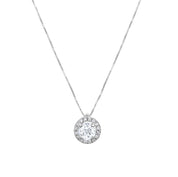 Collana con ciondolo - 18 carati Oro bianco - 1.16ct. tw. Acquamarina - Diamante