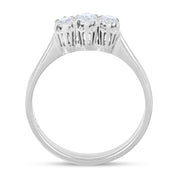 Anello - 18 carati Oro bianco - 0.36ct. tw. Diamante (Naturale)