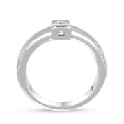 Anello - 18 carati Oro bianco - 0.10ct. tw. Diamante (Naturale)