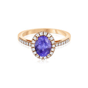 Anello - 18 carati Oro giallo - 1.96ct. tw. Tanzanite - Diamante