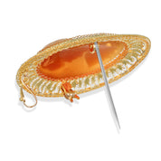 Ciondolo / Spilla in Oro giallo 18 carati con Conchiglia