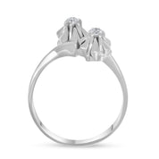 Anello - 18 carati Oro bianco - 0.20ct. tw. Diamante (Naturale)