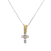 Collana con ciondolo - 18 carati Oro bianco, Oro giallo - 0.16ct. tw. Diamante (Naturale)