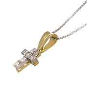 Collana con ciondolo - 18 carati Oro bianco, Oro giallo - 0.16ct. tw. Diamante (Naturale)