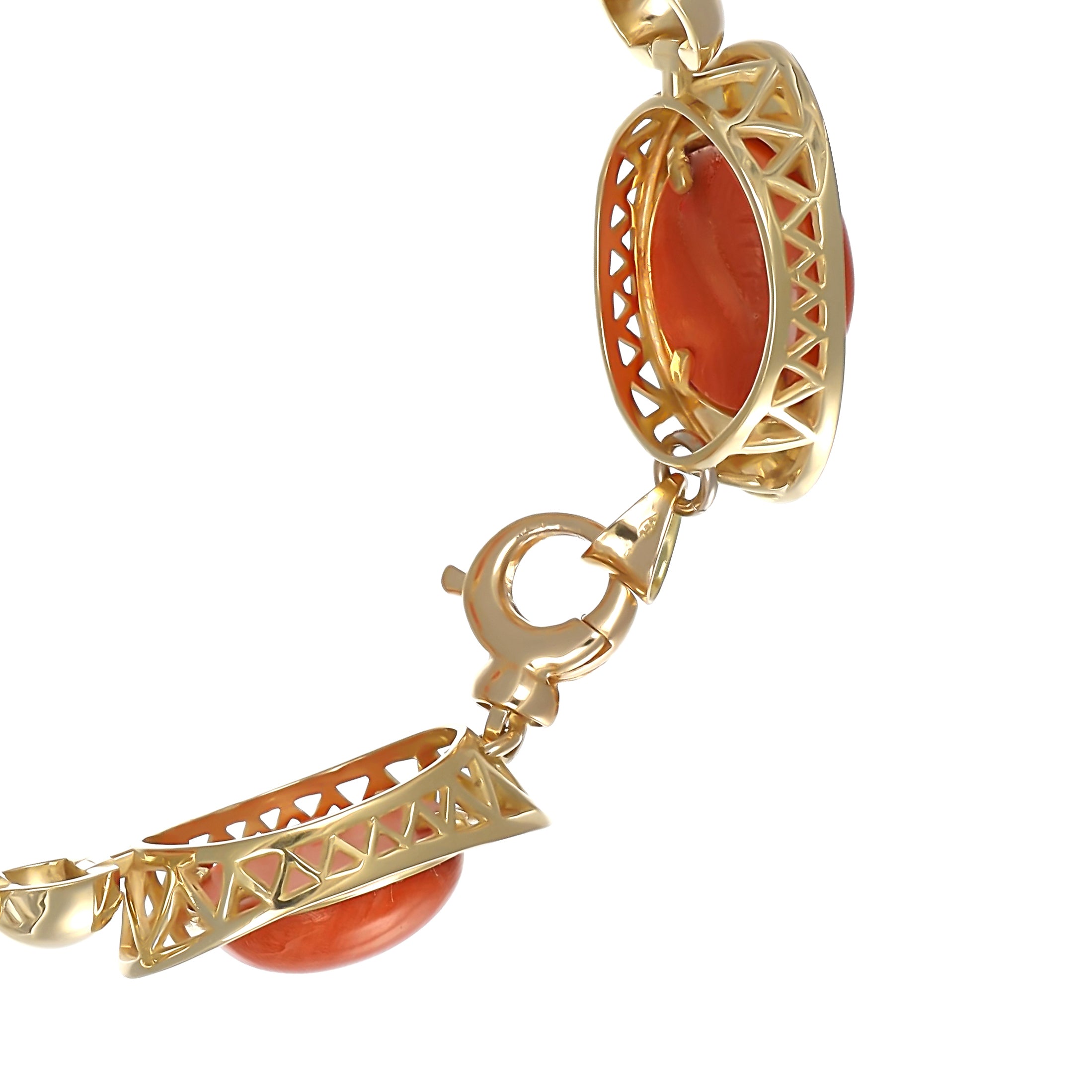 Bracciale - 18 carati Oro giallo Corallo