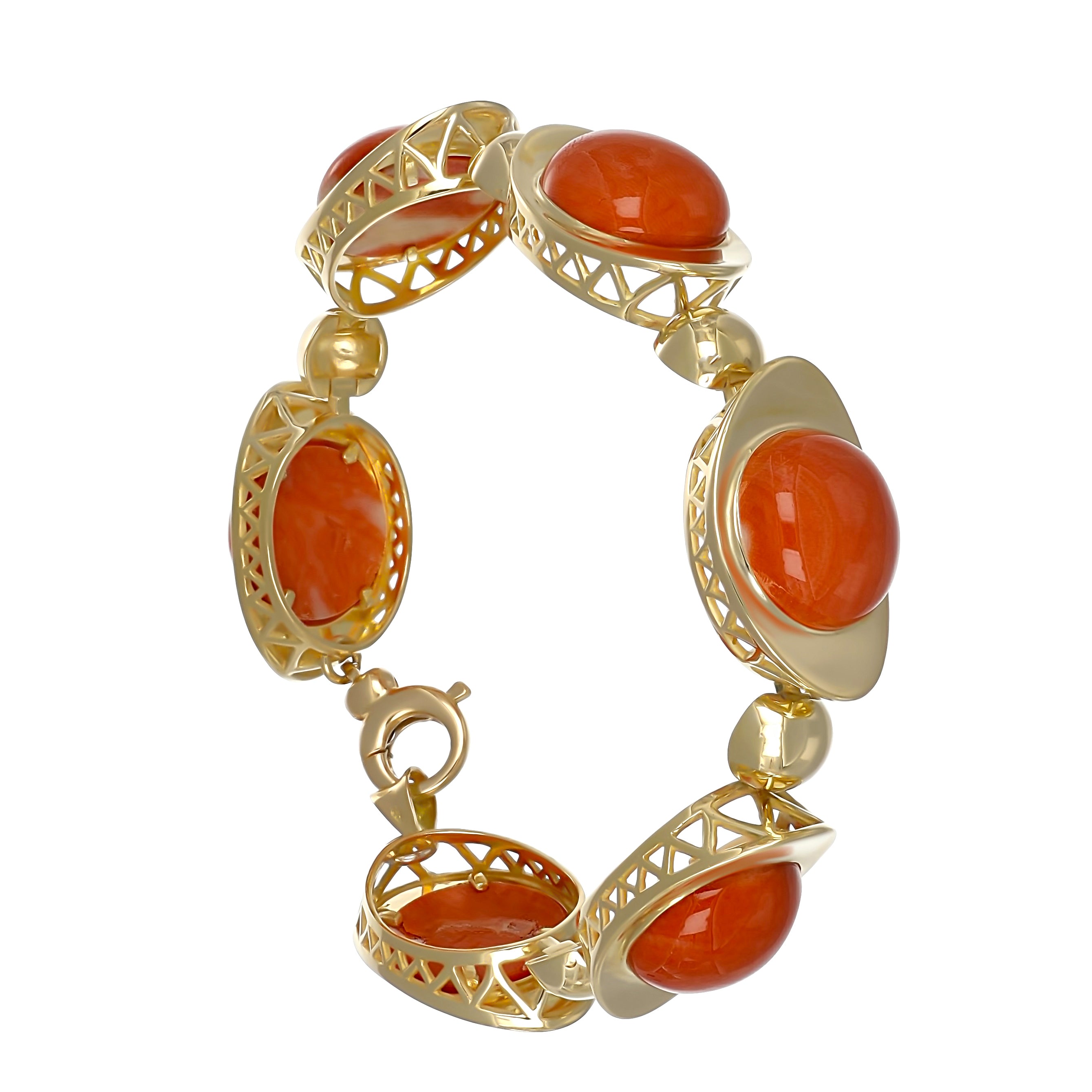 Bracciale - 18 carati Oro giallo Corallo