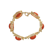 Bracciale - 18 carati Oro giallo Corallo