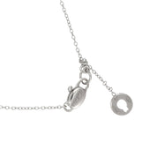 Collana con ciondolo - 18 carati Oro bianco - 0.04ct. tw. Diamante (Naturale)