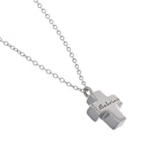 Collana con ciondolo - 18 carati Oro bianco - 0.04ct. tw. Diamante (Naturale)