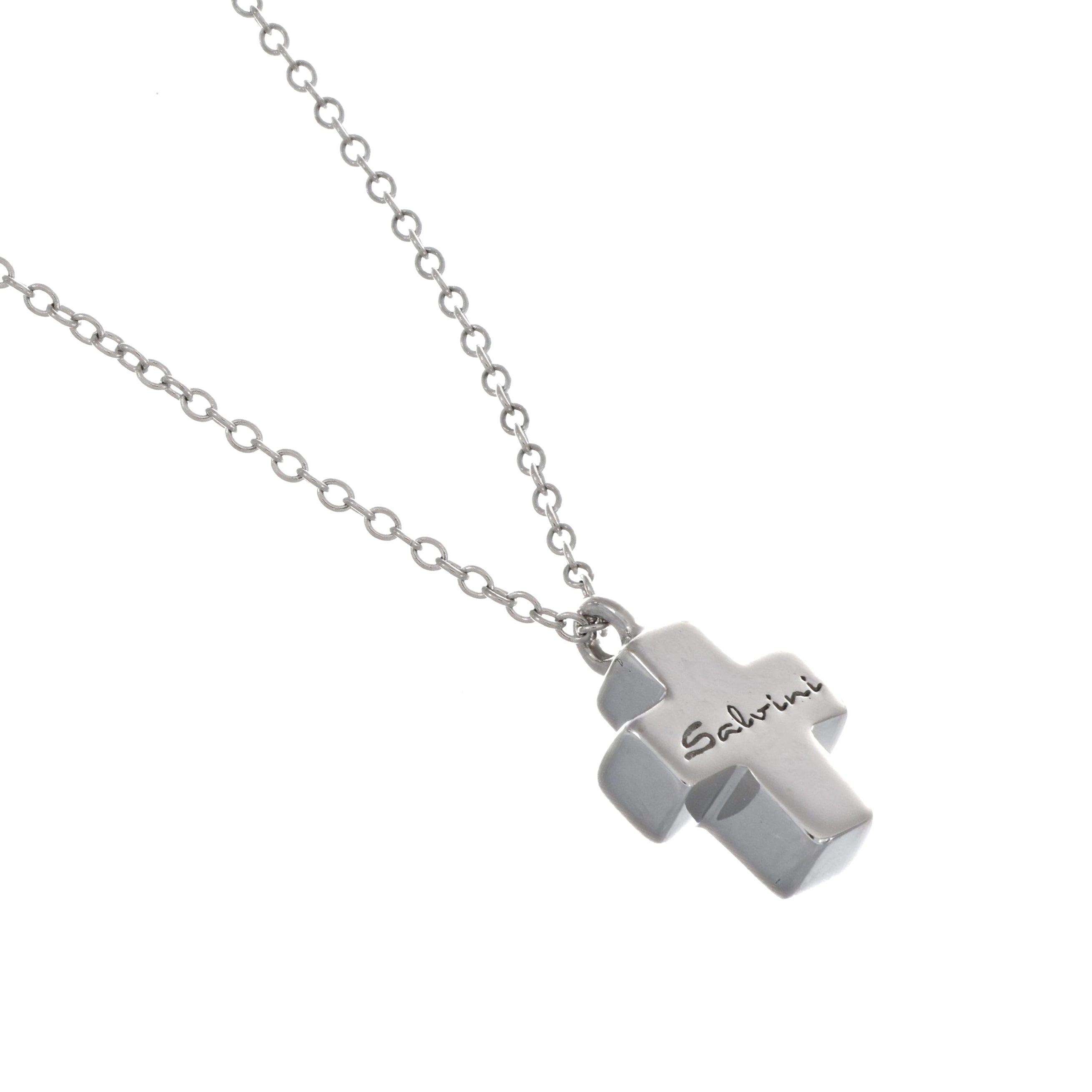 Collana con ciondolo - 18 carati Oro bianco - 0.04ct. tw. Diamante (Naturale)