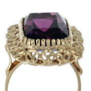 Anello - 18 carati Oro giallo - 12.00ct. tw. Ametista