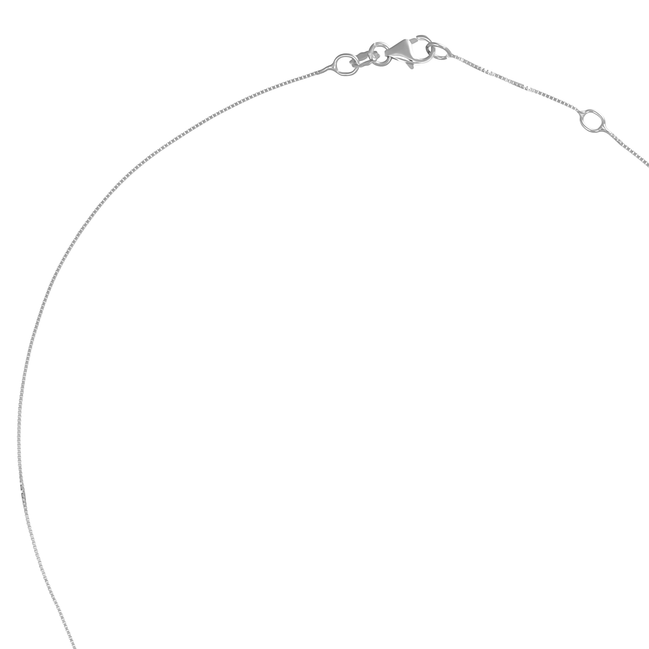 Collana con ciondolo - 18 carati Oro bianco - 0.32ct. tw. Acquamarina - Diamante