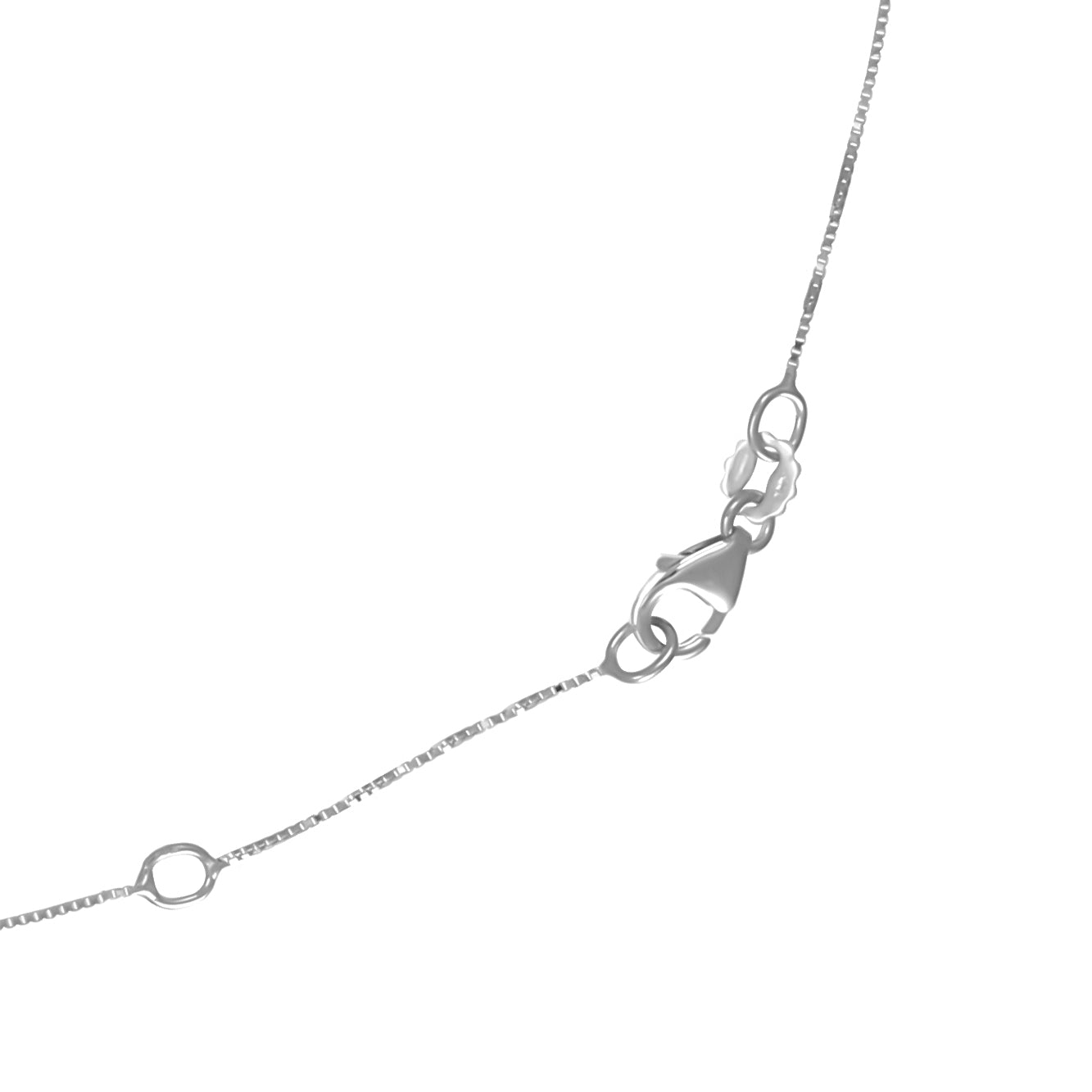 Collana con ciondolo - 18 carati Oro bianco - 0.52ct. tw. Zaffiro - Diamante