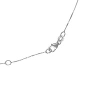 Collana con ciondolo - 18 carati Oro bianco - 0.52ct. tw. Zaffiro - Diamante