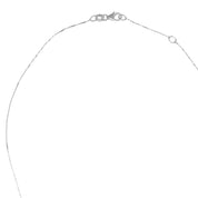 Collana con ciondolo - 18 carati Oro bianco - 0.34ct. tw. Acquamarina - Diamante