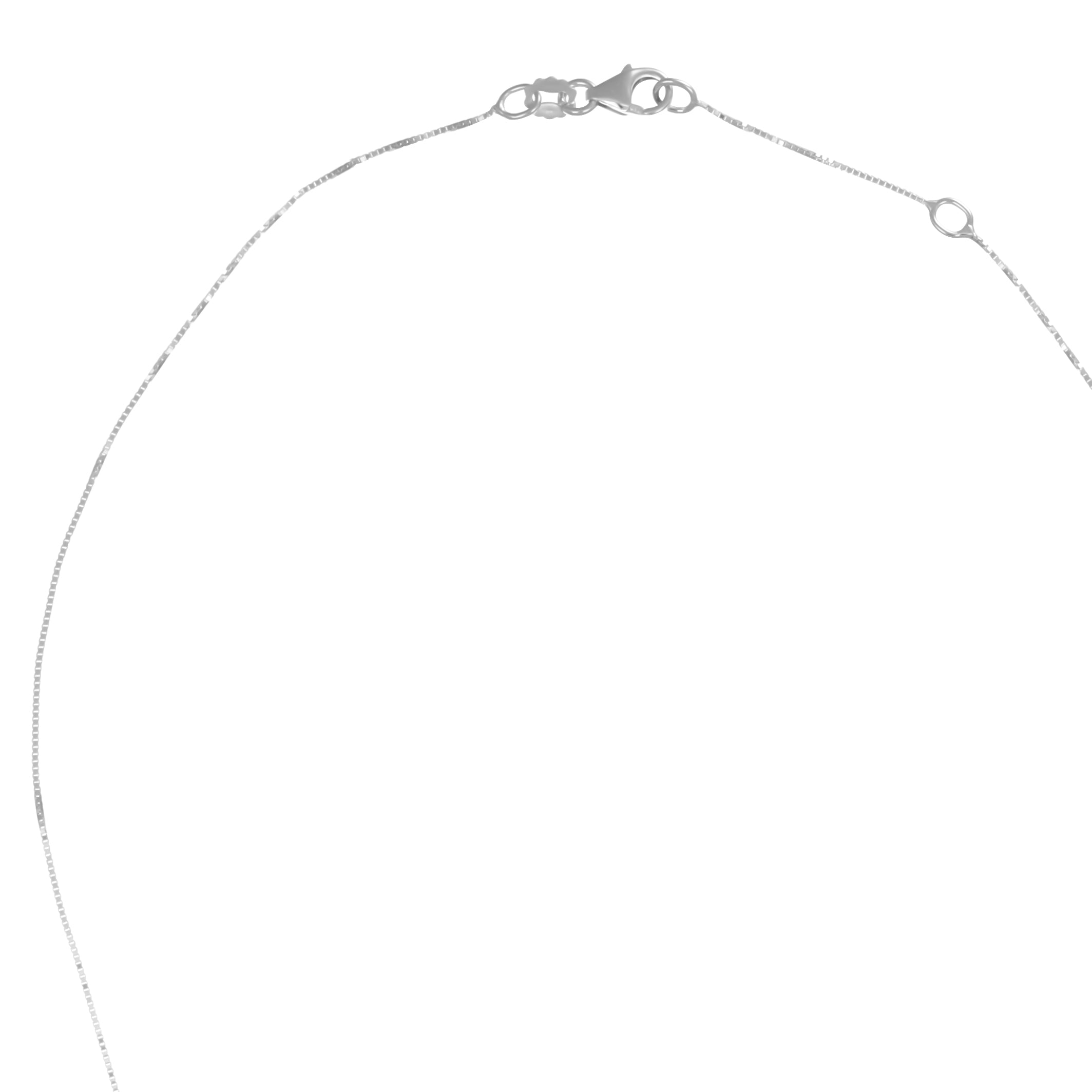 Collana con ciondolo - 18 carati Oro bianco - 0.34ct. tw. Acquamarina - Diamante