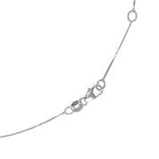 Collana con ciondolo - 18 carati Oro bianco - 0.43ct. tw. Zaffiro - Diamante