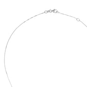 Collana con ciondolo - 18 carati Oro bianco - 0.76ct. tw. Zaffiro - Diamante