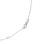 Collana con ciondolo - 18 carati Oro bianco - 0.86ct. tw. Zaffiro - Diamante