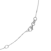 Collana con ciondolo - 18 carati Oro bianco - 0.77ct. tw. Smeraldo - Diamante