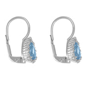 Orecchini - 18 carati Oro bianco - 1.60ct. tw. Acquamarina - Diamante