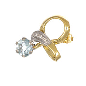 Orecchini - 18 carati Oro bianco, Oro giallo - 6.10ct. tw. Acquamarina - Diamante