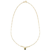 Collana con ciondolo - 18 carati Oro giallo - 0.37ct. tw. Zaffiro - Diamante